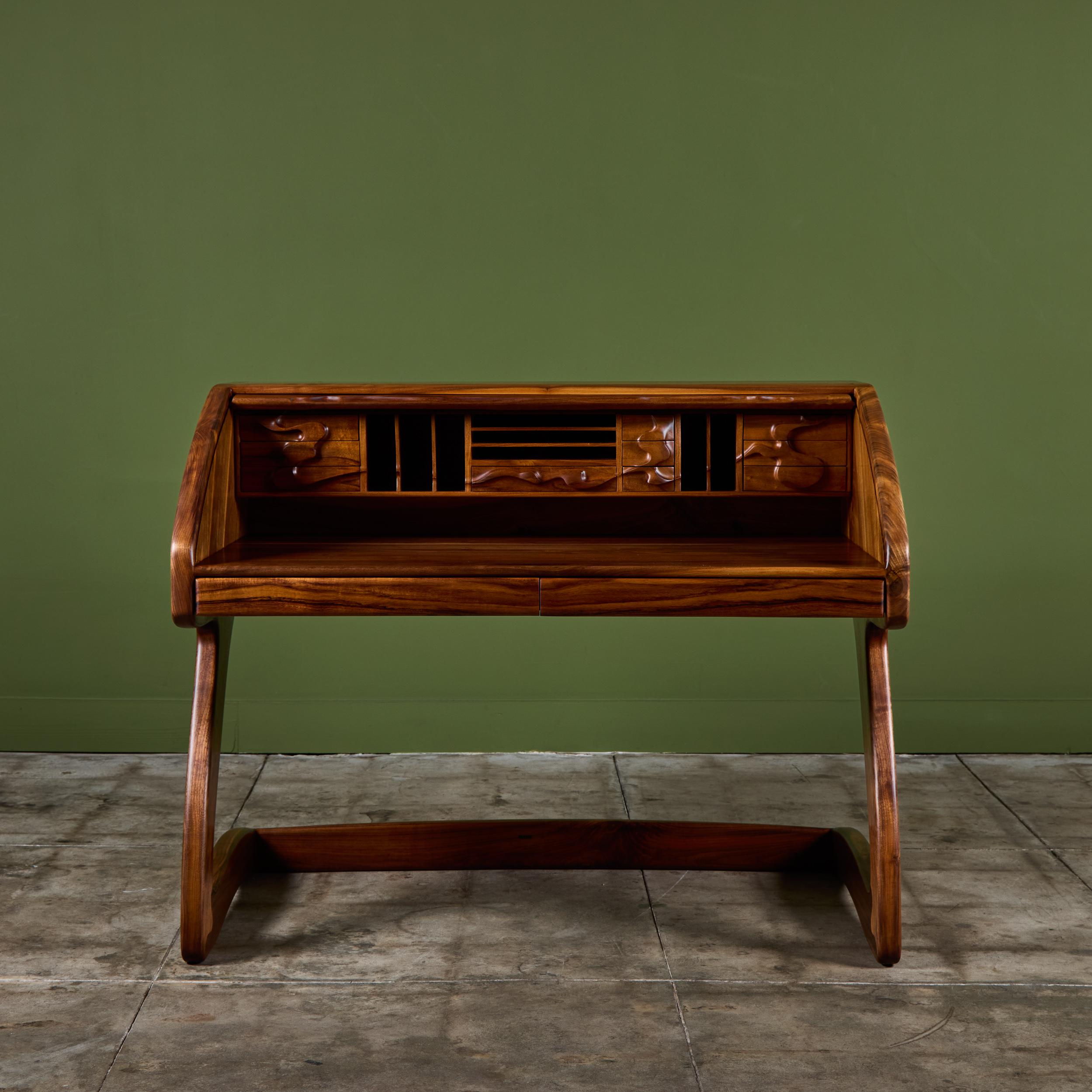 American Robert and Joanne Herzog Studio Craft Roll Top Desk For Sale
