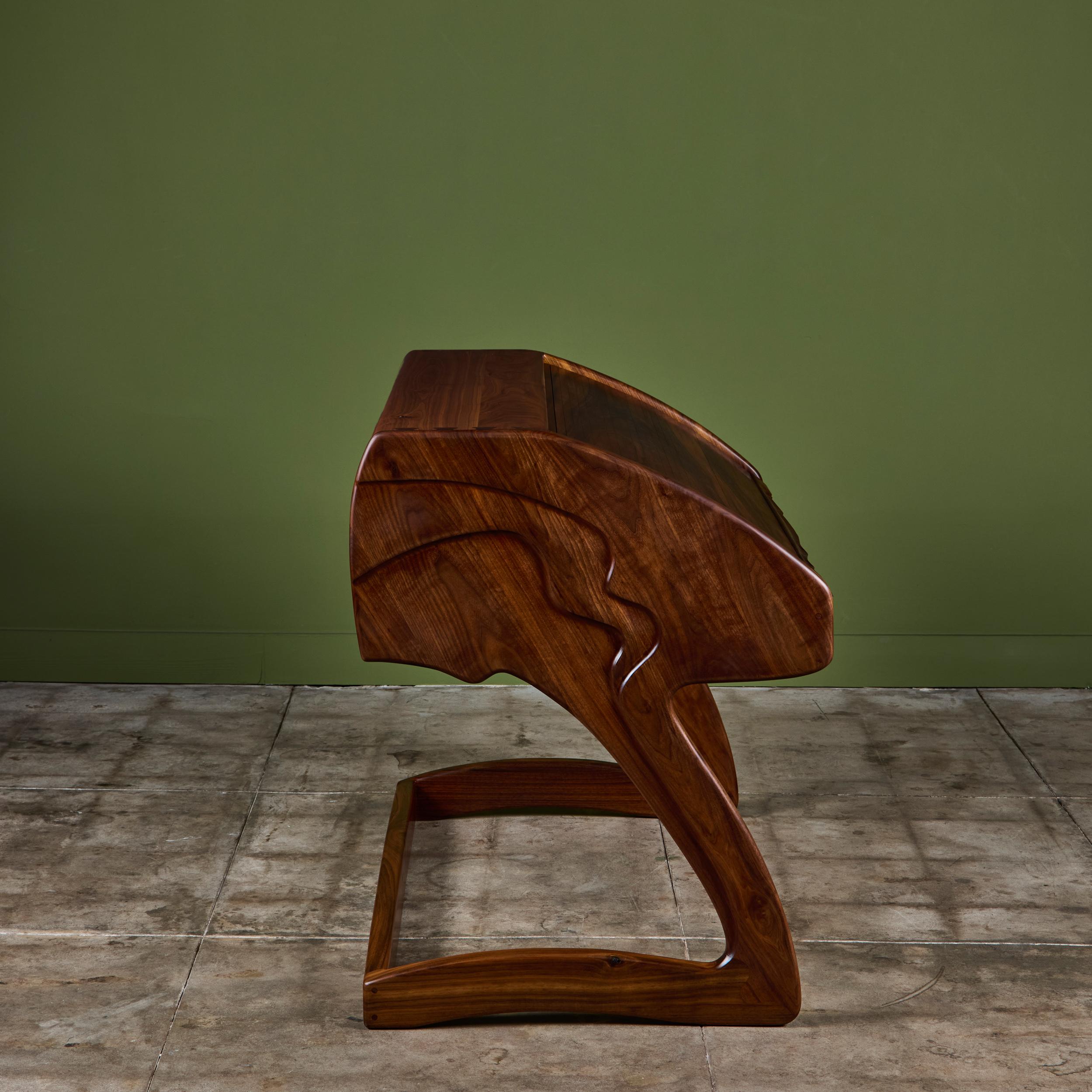 Robert and Joanne Herzog Studio Craft Roll Top Desk In Good Condition For Sale In Los Angeles, CA