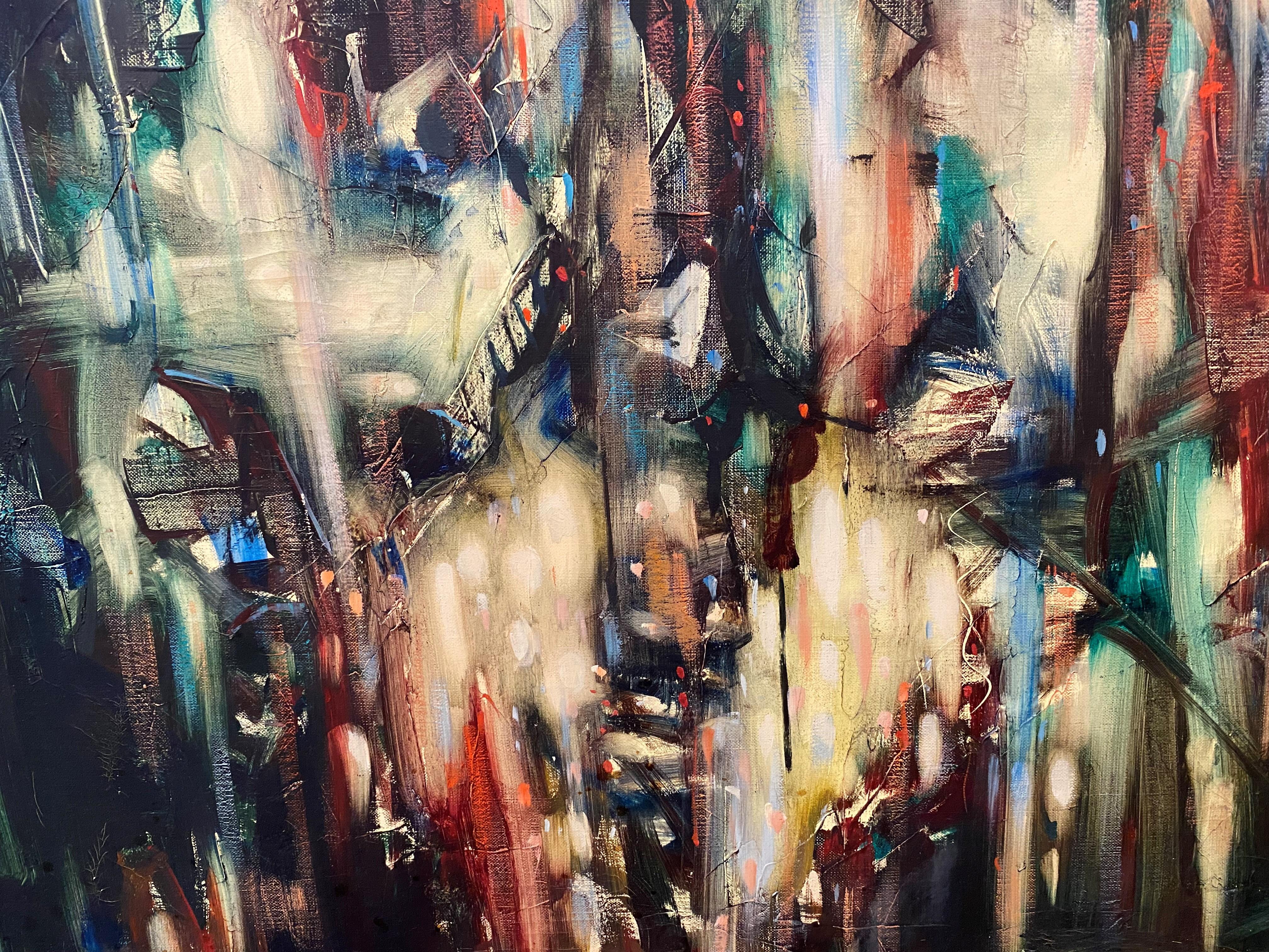 Lords of the City  - Abstract Expressionist Painting by Robert Anderson