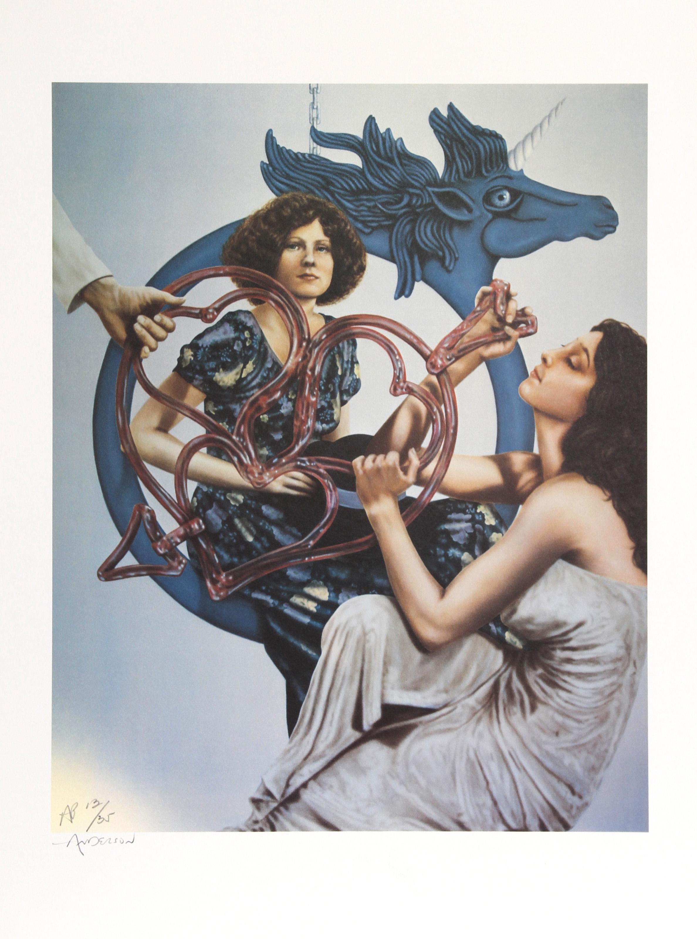 Robert Anderson, estadounidense (1945 - 2010) - Pegaso Azul, Año:  circa 1979, Medio:  Litografía, firmada a lápiz, Edición:  250, AP 35, Tamaño de la imagen:  20,5 x 16,5 pulgadas, Tamaño:  71,12 cm x 50,8 cm (28 pulg. x 20 pulg.) 