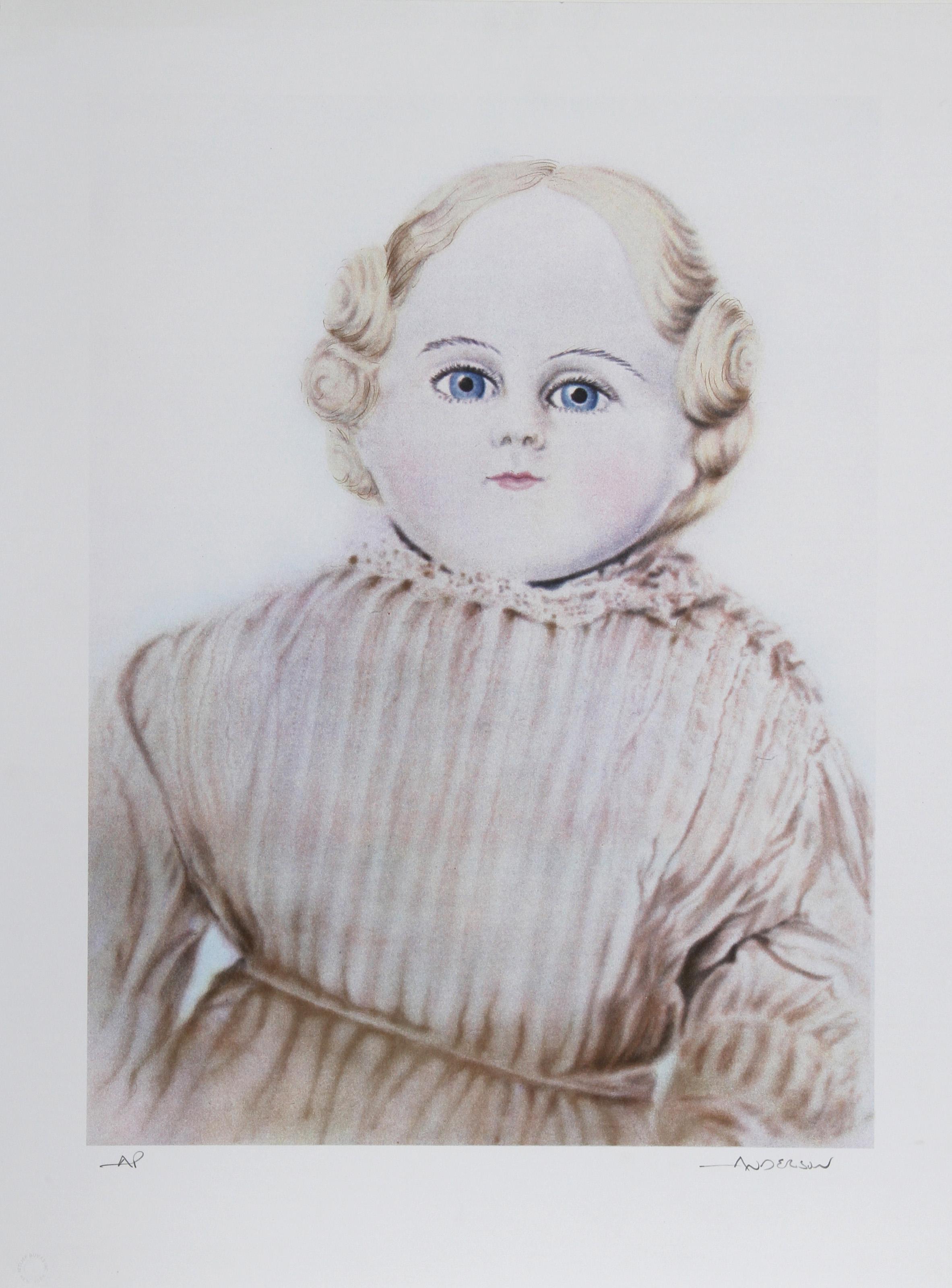 Robert Anderson, estadounidense (1945 - 2010) - Muñeca, Año:  1979, Medio:  Litografía, firmada y numerada a lápiz, Edición:  250, AP, Tamaño de la imagen:  22 x 16,5 pulgadas, Tamaño:  68,58 cm x 50,8 cm (27 pulg. x 20 pulg.) 