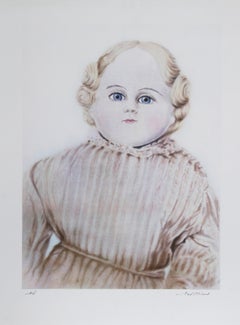 Doll, Surrealist Lithograph by Robert Anderson