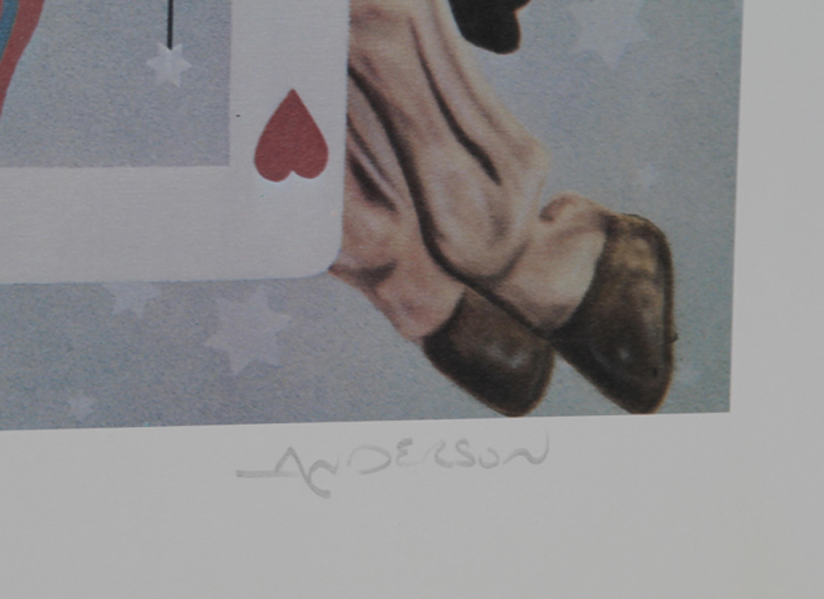 Il volo del cuore, litografia surrealista di Robert Anderson in vendita 1