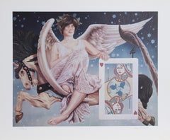 Vuelo del corazón, litografía surrealista de Robert Anderson