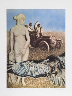 Hopelessly Watching, Surrealist Lithograph by Robert Anderson