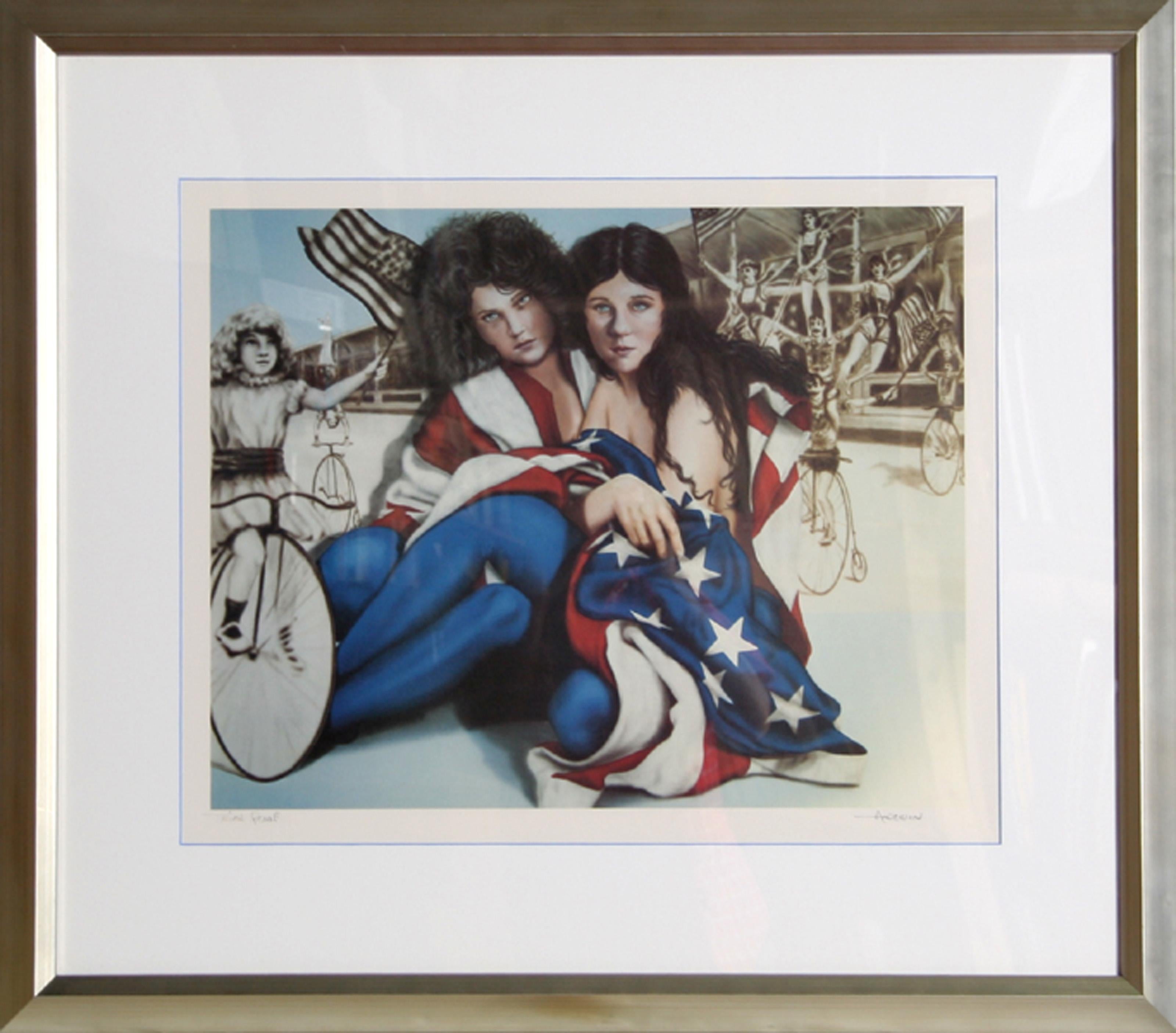 Robert Anderson, estadounidense (1945 - 2010) - Damas de Honor, Año:  hacia 1980, Medio:  Litografía, firmada a lápiz, Edición:  Prueba, Tamaño:  50,8 cm x 71,12 cm (20 pulg. x 28 pulg.), Tamaño del marco:  28 x 32 pulgadas 