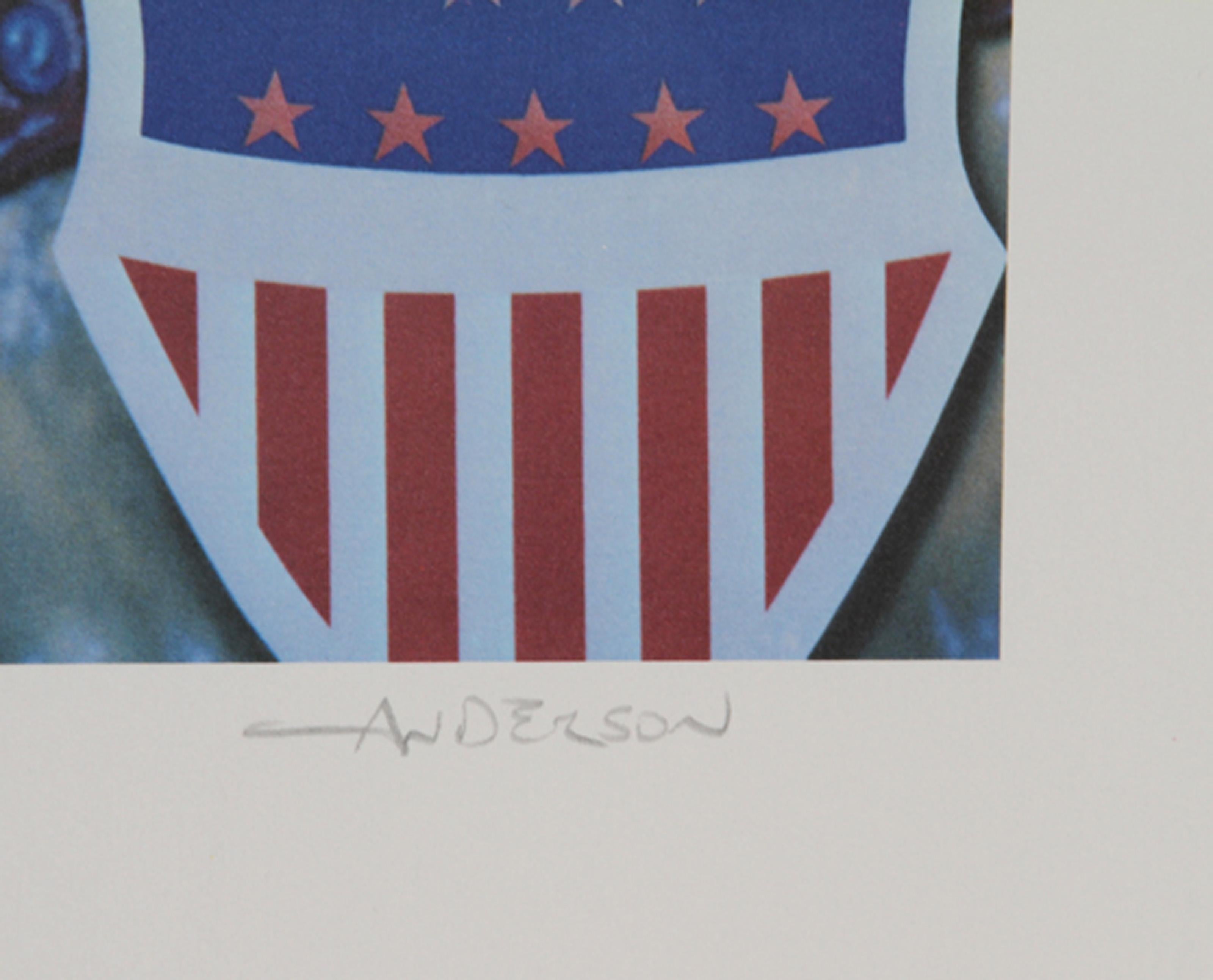 Silencio sobresaltado, litografía surrealista de Robert Anderson en venta 1