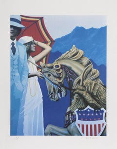 Startled Silence, Surrealist Lithograph by Robert Anderson