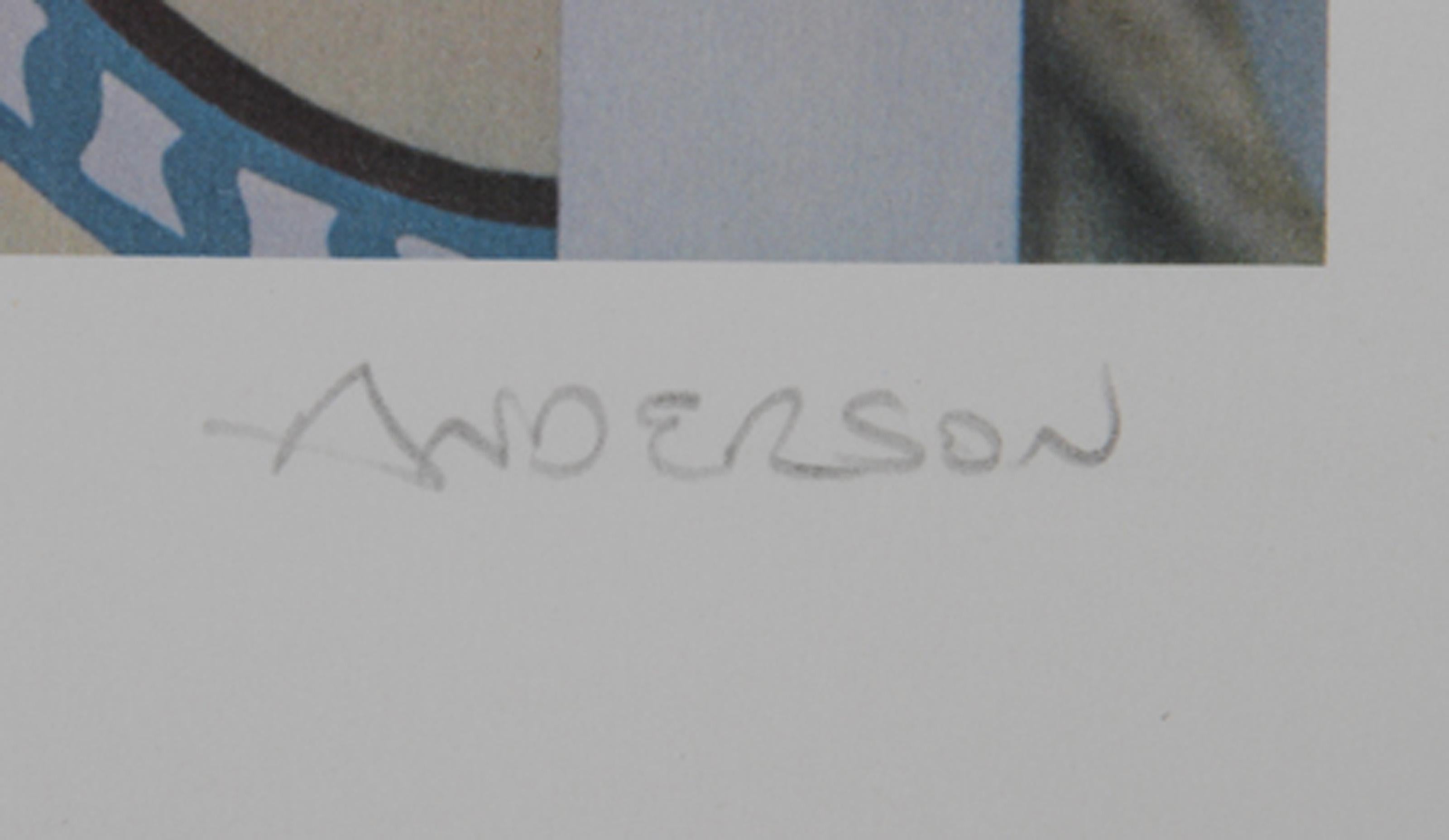 El Rey de la Máscara, litografía surrealista de Robert Anderson en venta 1