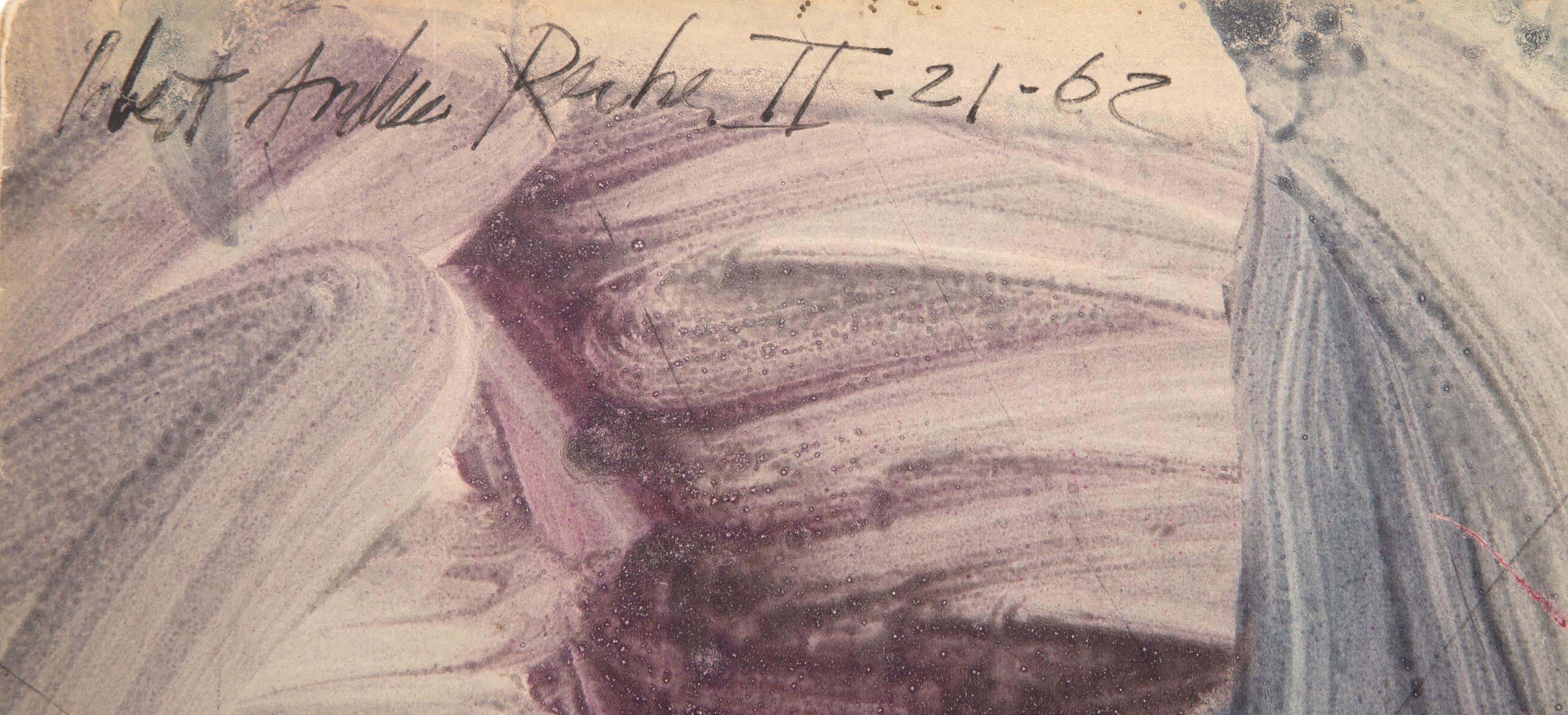 Composizione astratta, Guazzo espressionista astratto su tavola - Painting Espressionismo astratto di Robert Andrew Parker