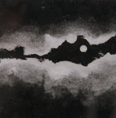 "Night Sky II" Black and White Abstract Aquatint 3/10