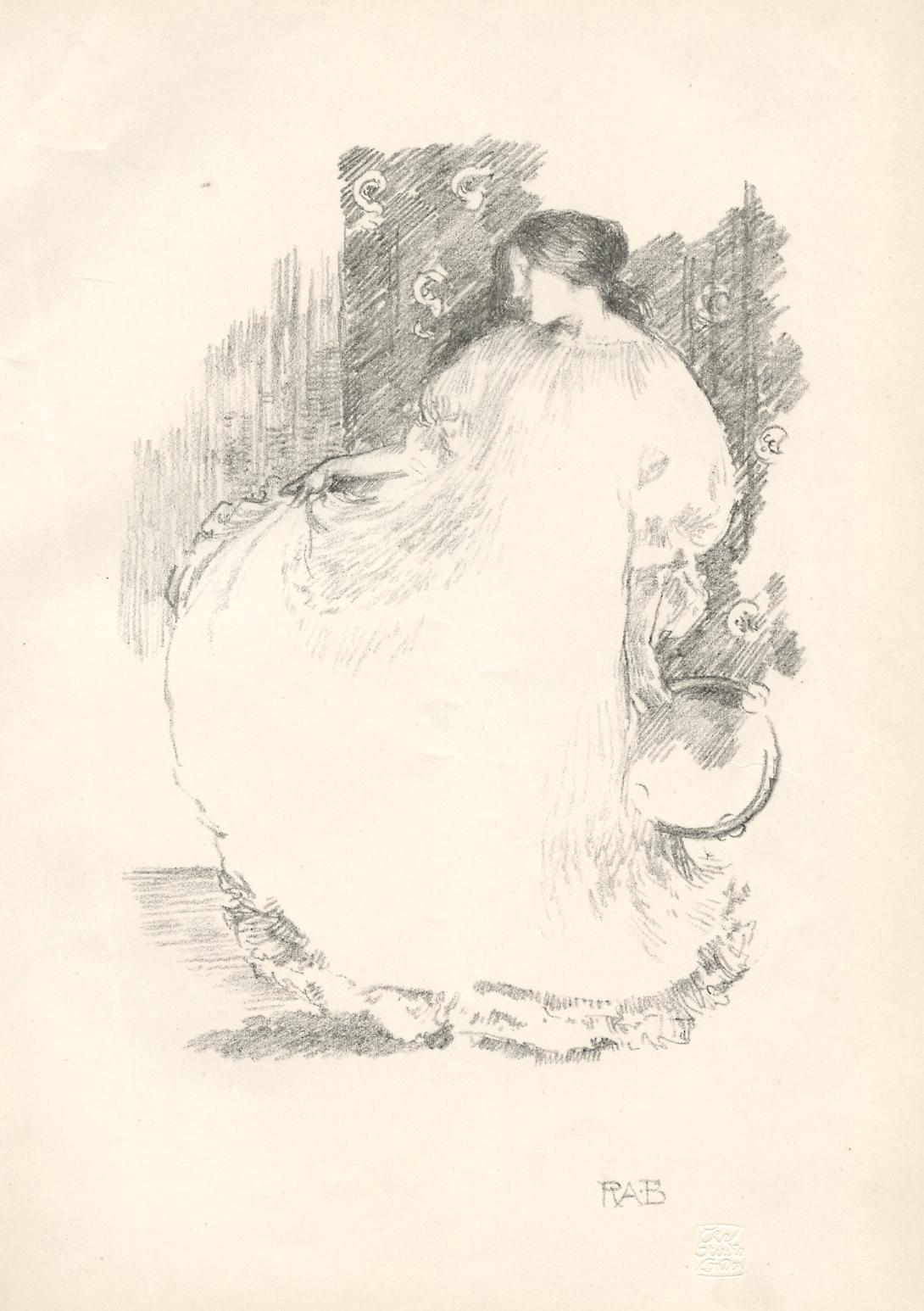 "Study in Movement" original lithograph - Print de Robert Anning Bell