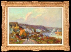 Duclair - La Seine - Post Impressionist Landscape Oil by Robert Pinchon