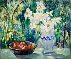 Fleurs et Fruits - Post Impressionist Still Life Oil by Robert Antoine Pinchon