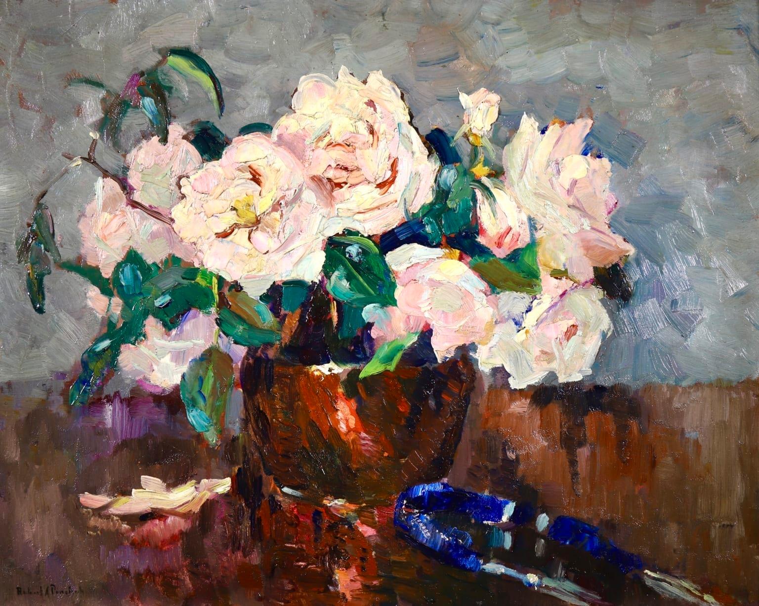 Fleurs - Post Impressionist Fauvist Oil, Still Life of Flowers by Robert Pinchon