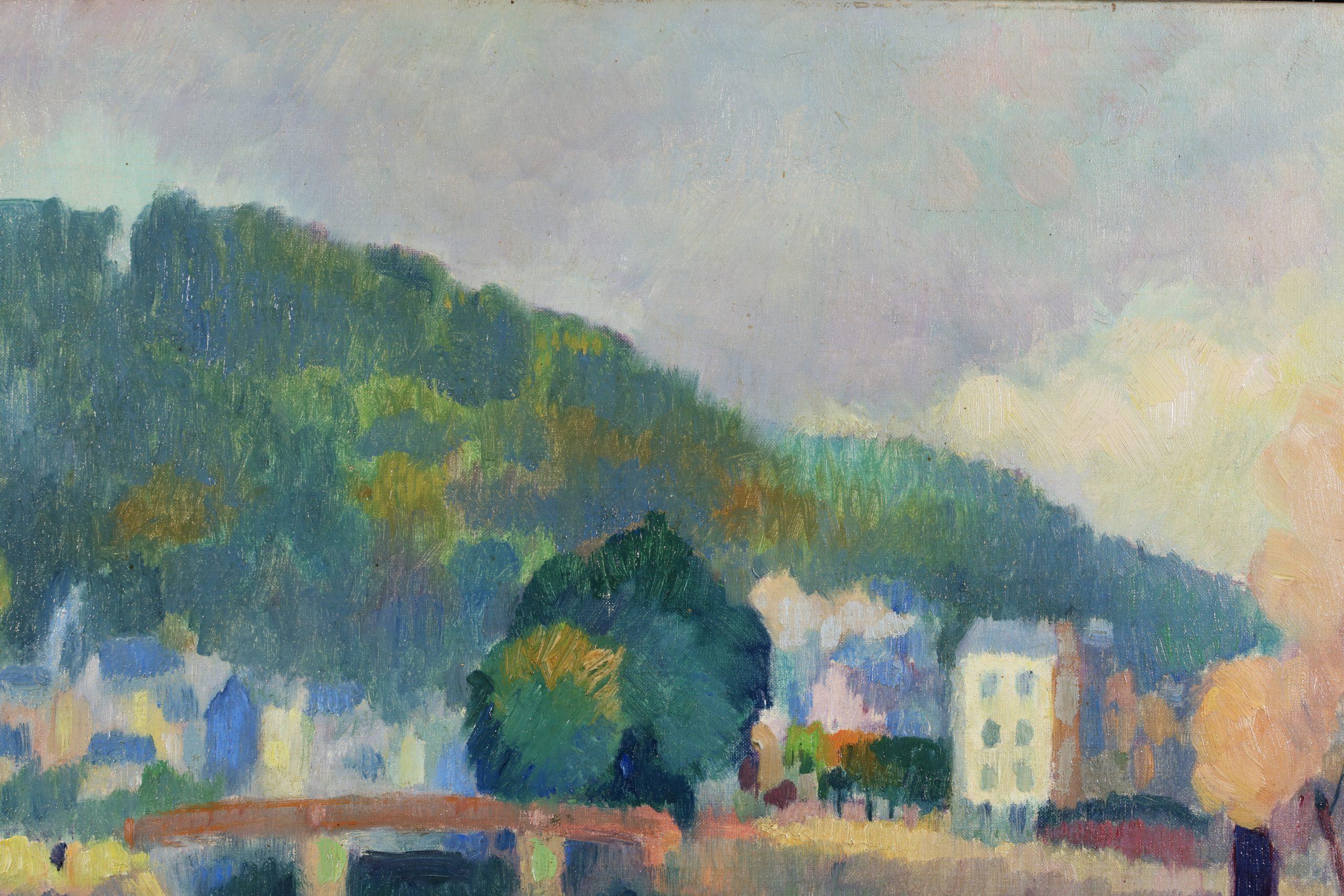 La Colline Saint Catherine - Paisaje postimpresionista Óleo de Robert Pinchon - Painting Posimpresionista de Robert Antoine Pinchon