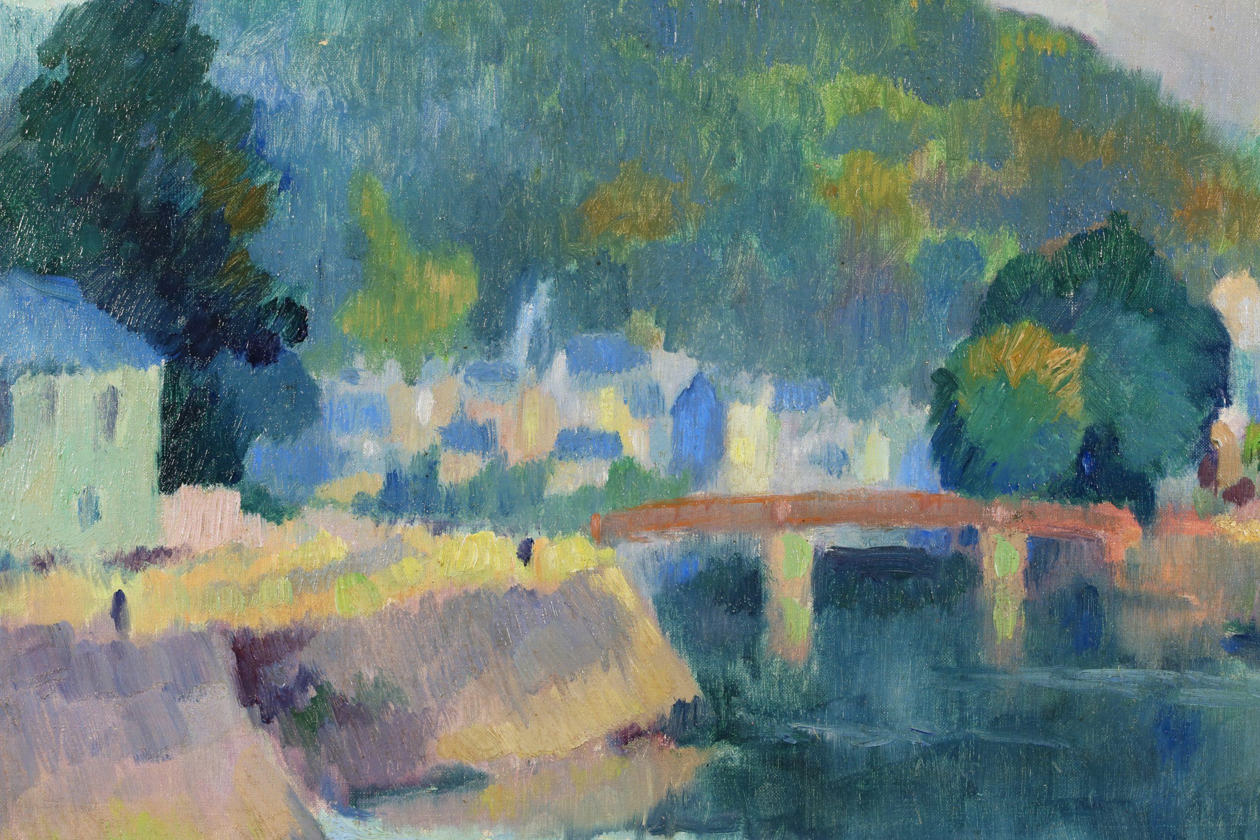 La Colline Saint Catherine - Paisaje postimpresionista Óleo de Robert Pinchon en venta 3