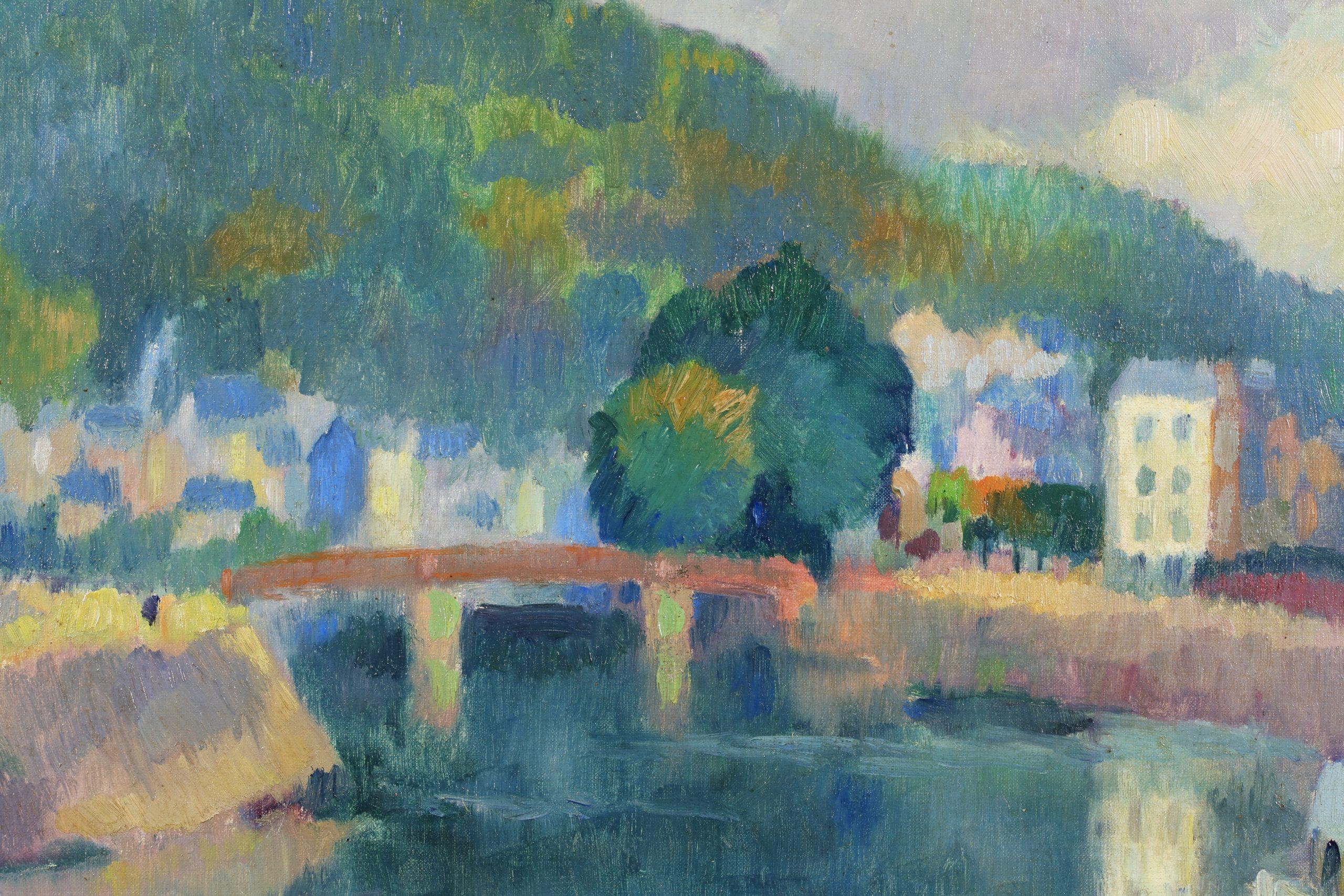La Colline Saint Catherine - Paisaje postimpresionista Óleo de Robert Pinchon en venta 4