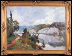La Seine - Post Impressionist Fauvist Oil, River Landscape by Robert Pinchon