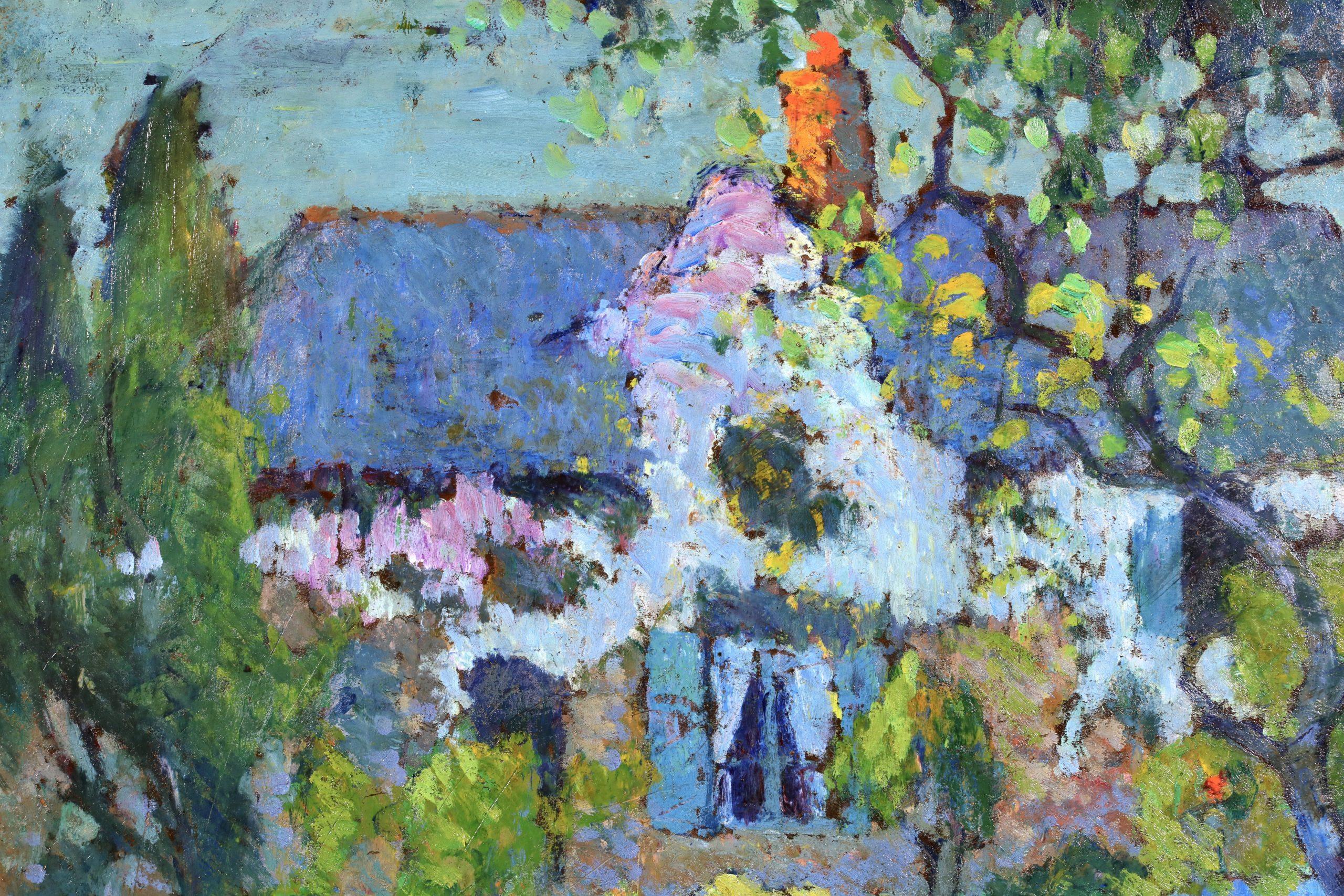 Le Jardin Fleuri - Paesaggio post impressionista dipinto a olio da Robert The Pinchon 5