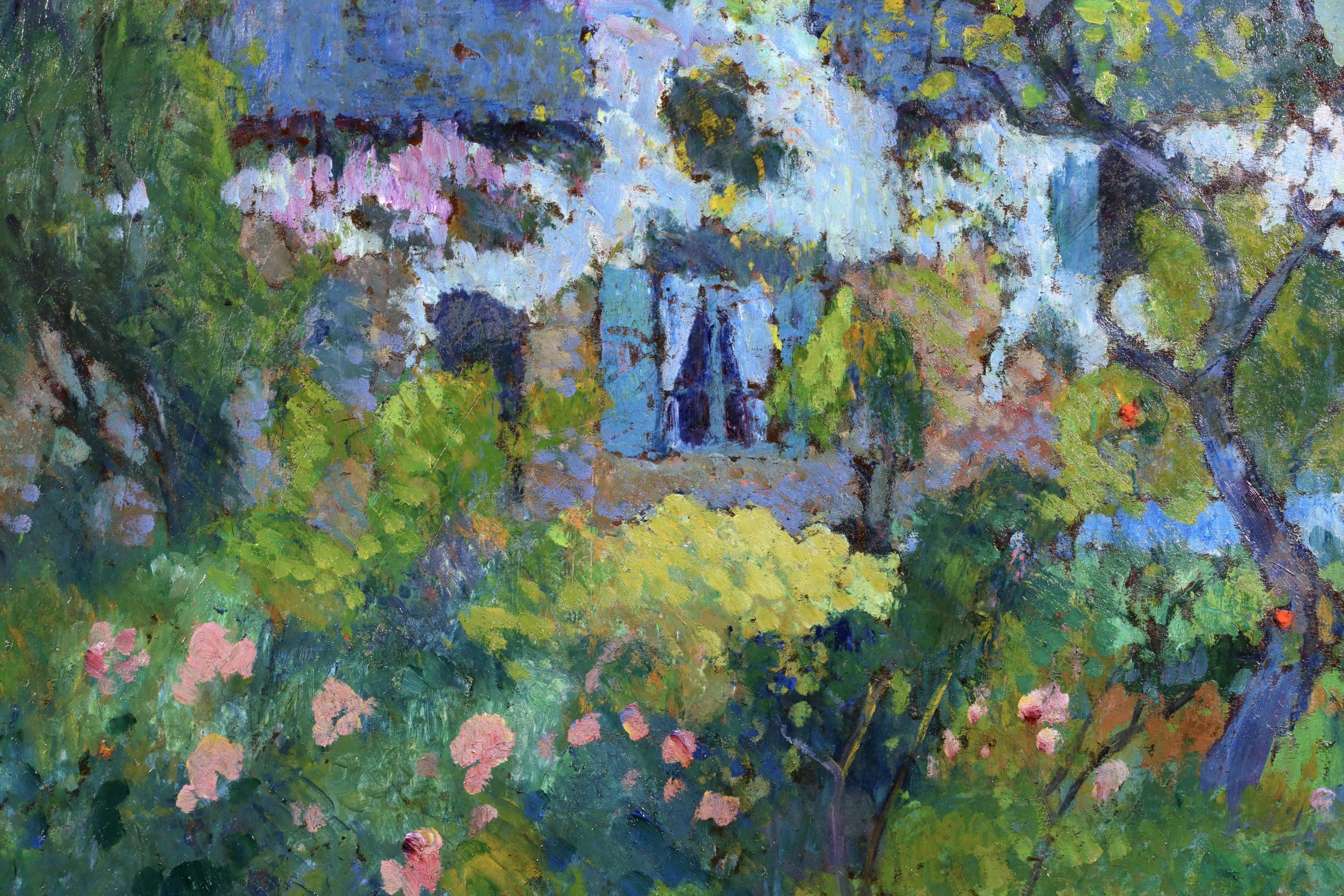 Le Jardin Fleuri - Paesaggio post impressionista dipinto a olio da Robert The Pinchon 1
