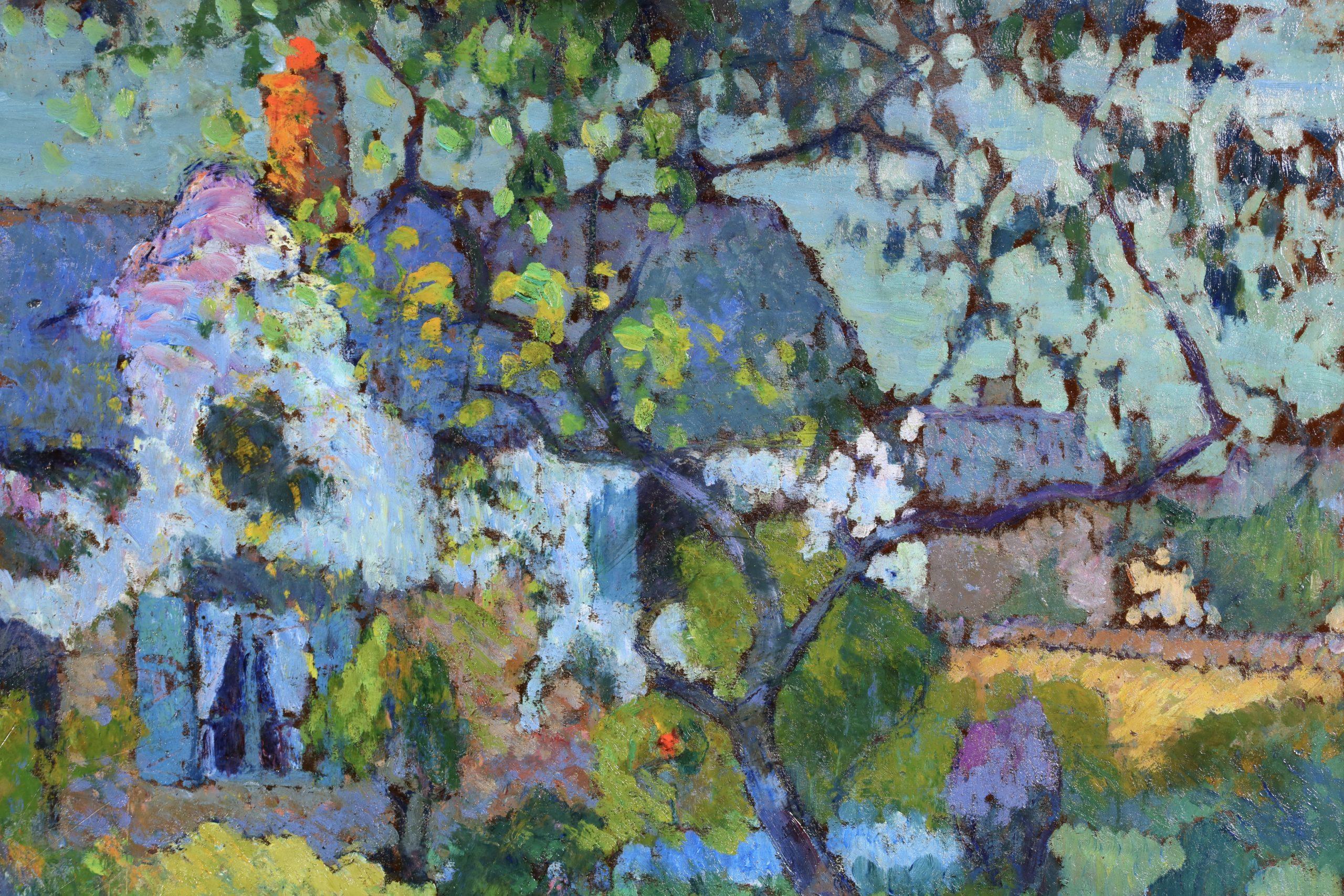 Le Jardin Fleuri - Paesaggio post impressionista dipinto a olio da Robert The Pinchon 3