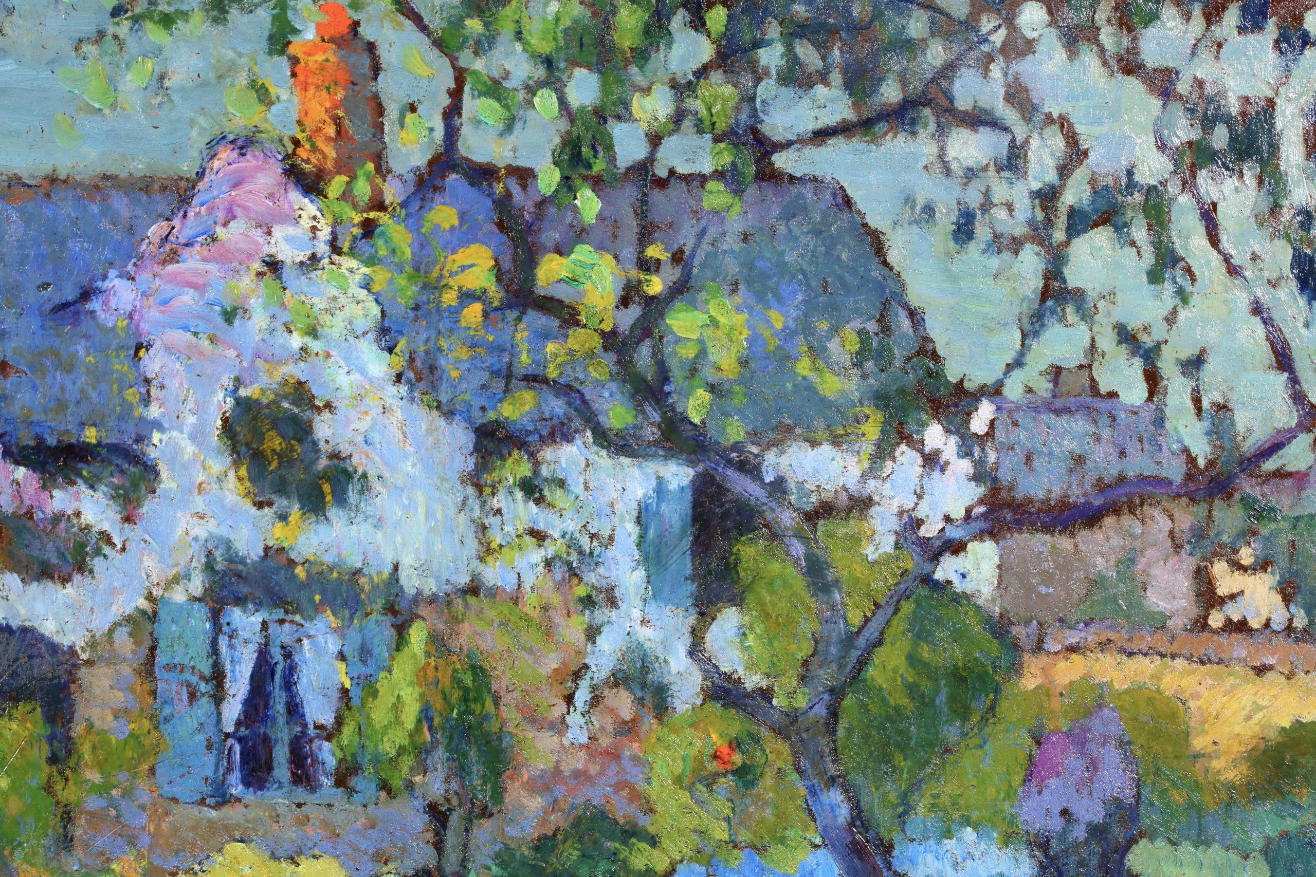 Le Jardin Fleuri - Paesaggio post impressionista dipinto a olio da Robert The Pinchon 4