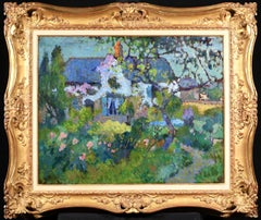 Le Jardin Fleuri - Paesaggio post impressionista dipinto a olio da Robert The Pinchon