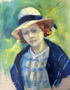 Retrato de Geneviève Pinchon con sombrero