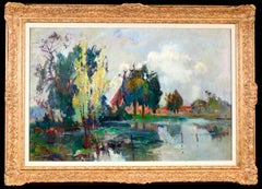 Printemps sur la Seine - Postimpressionistische Landschaft Öl von Robert Pinchon