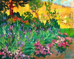 Un Jardin - Post Impressionist Landscape Oil Painting by Robert Pinchon