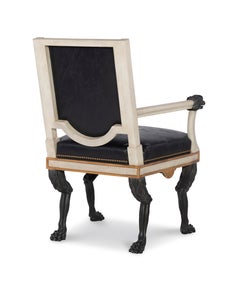 Robért Arm Chair - Aged White, Gold & Noir