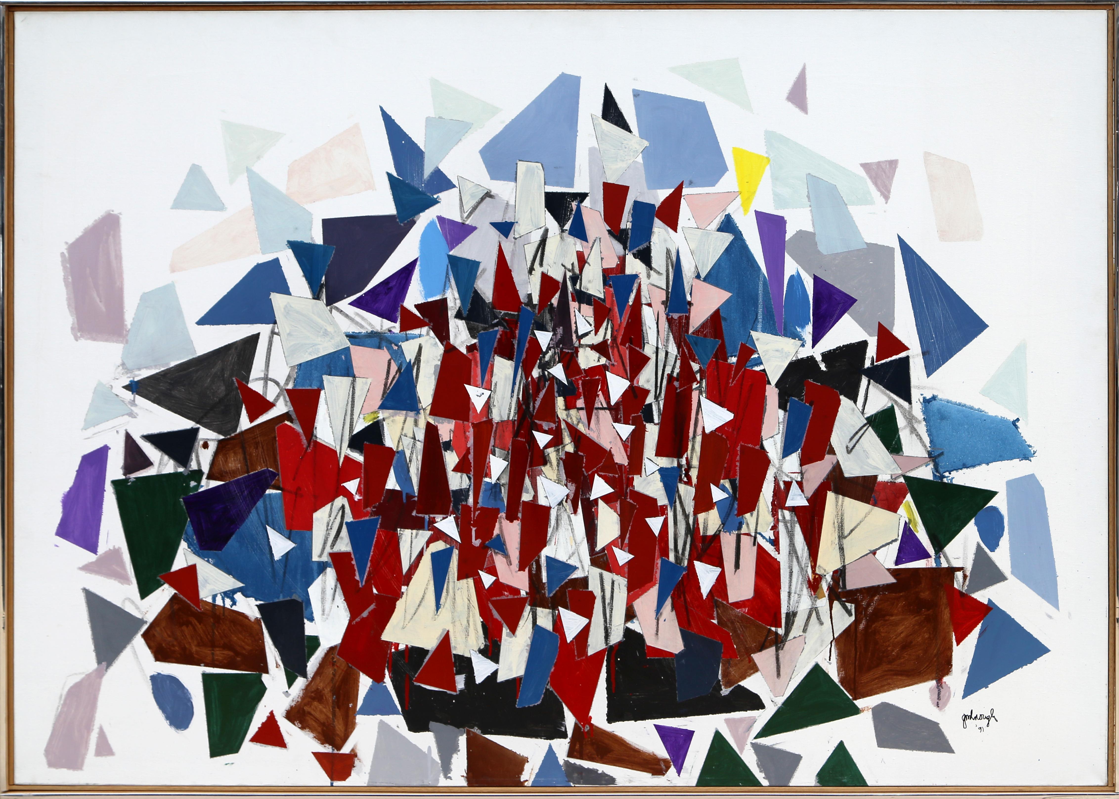 Robert Arthur Goodnough Abstract Painting – N-4, großes Gemälde des abstrakten Expressionismus von Robert Goodnough