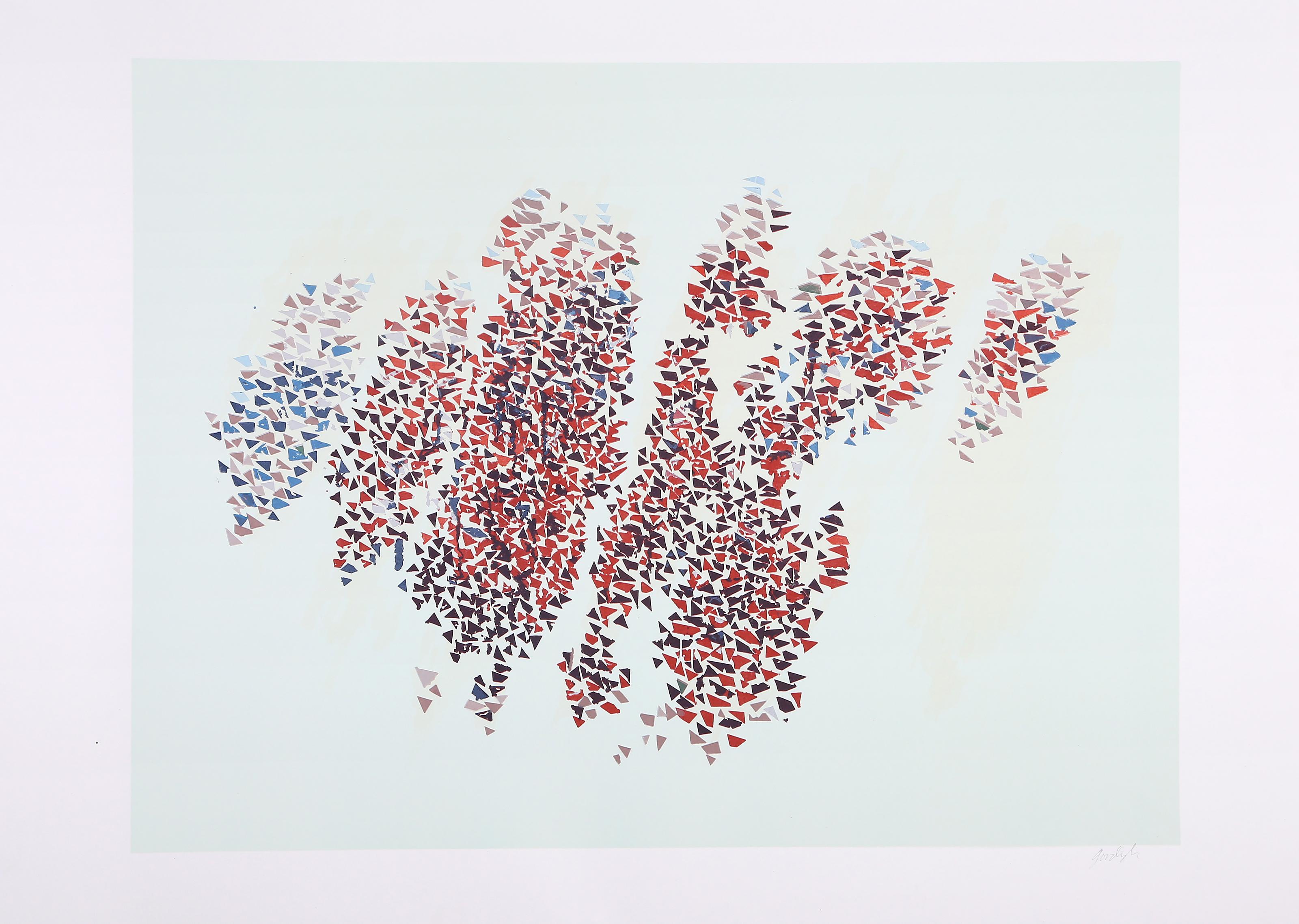 feuilles d
automne toujours, sérigraphie expressionniste abstraite de Robert Goodnough