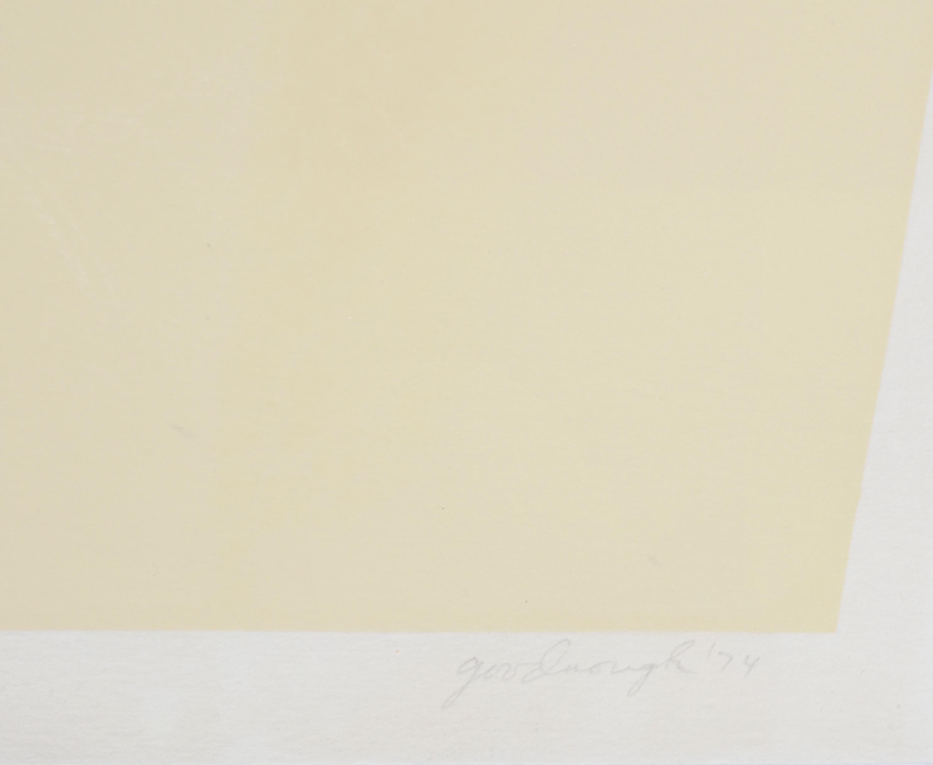 Rosso, blu, grigio - Serigrafia astratta minimalista di Robert Goodnough - Print di Robert Arthur Goodnough