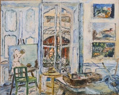 Mid Century Impressionist View, Elegant French Interior, the Artist's Atelier.