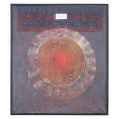 "Medallion" Circular Red Abstract