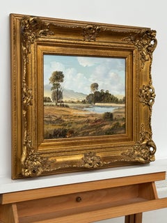 Miniature Painting of Farm in Ireland Countryside 20th Century Vintage Art