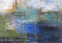 Copse, Abstract Landscape Acrylic Painting