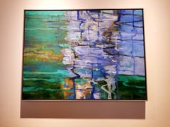 Malachite, Abstract Landscape Acrylic Painting