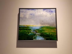 Marshes, Abstract Landscape Acrylic Painting