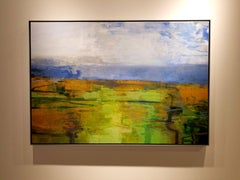 Ragged Clouds, Abstract Landscape Acrylic Painting