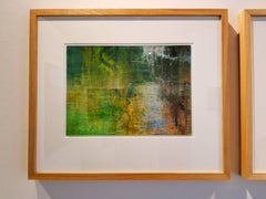 Rain Garden, Abstract Landscape Oil Pastel