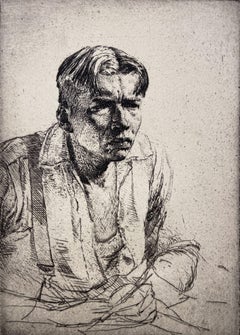 Self Portrait, Mid 20th Century, British Artist, Signed Etching