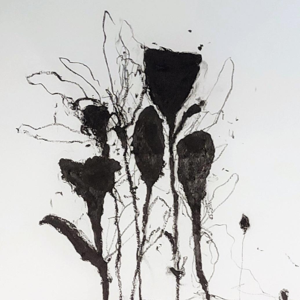 En la maleza flor de tinta #5 (Pintura abstracta) - Painting Abstracto de Robert Baribeau