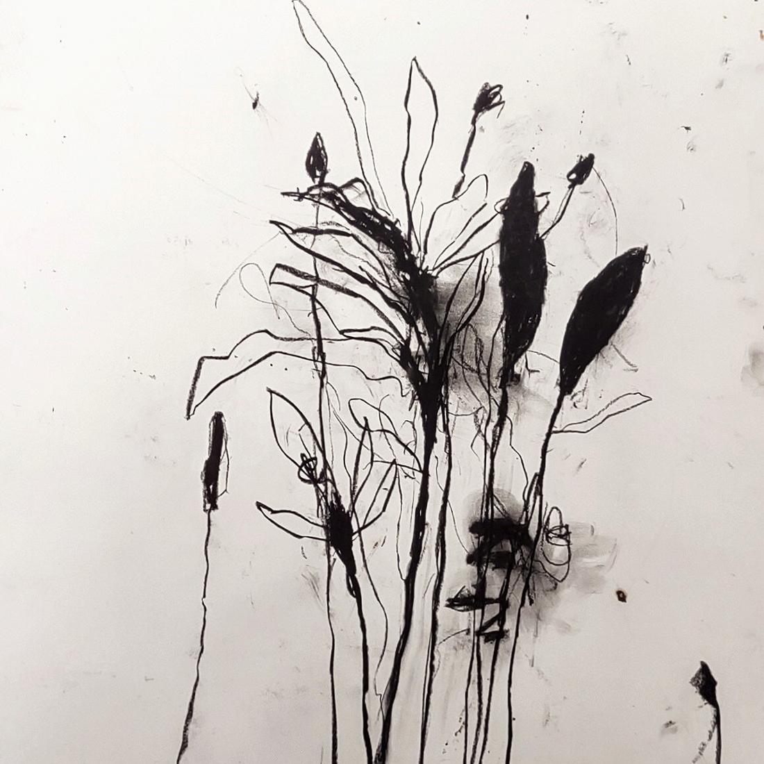 In the weeds ink bloom #6 (Abstract painting)

Charcoal & Oilstick on paper - Unframed.

Baribeau constructs his paintings layer upon layer, building color, form and texture into viscous, impasto compositions, on supports that are themselves often