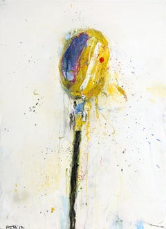 Tulip, Abstract Expressionist Painting by Robert Baribeau