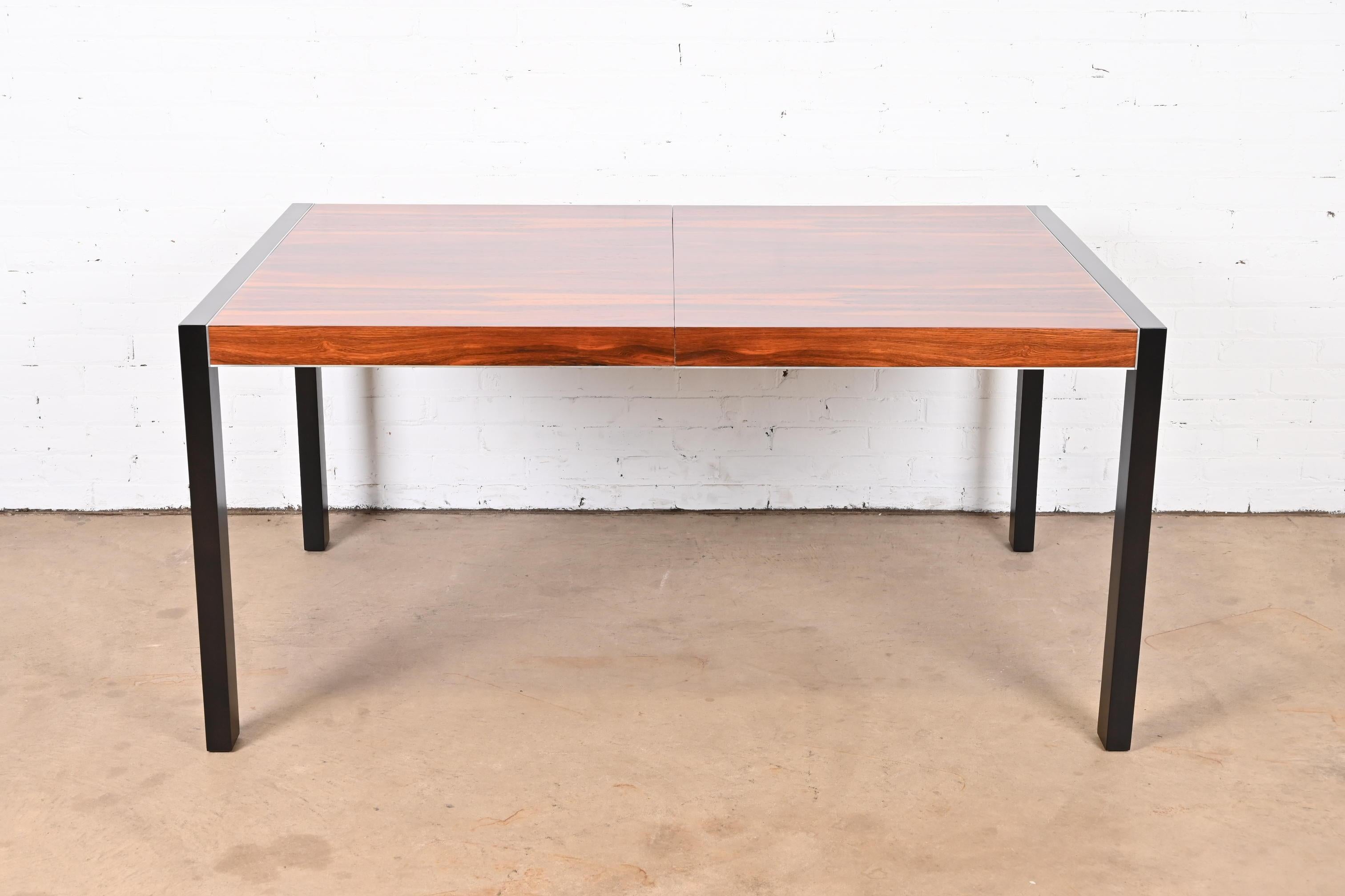 Robert Baron for Glenn of California Rosewood Parsons Dining Table, Refinished For Sale 2