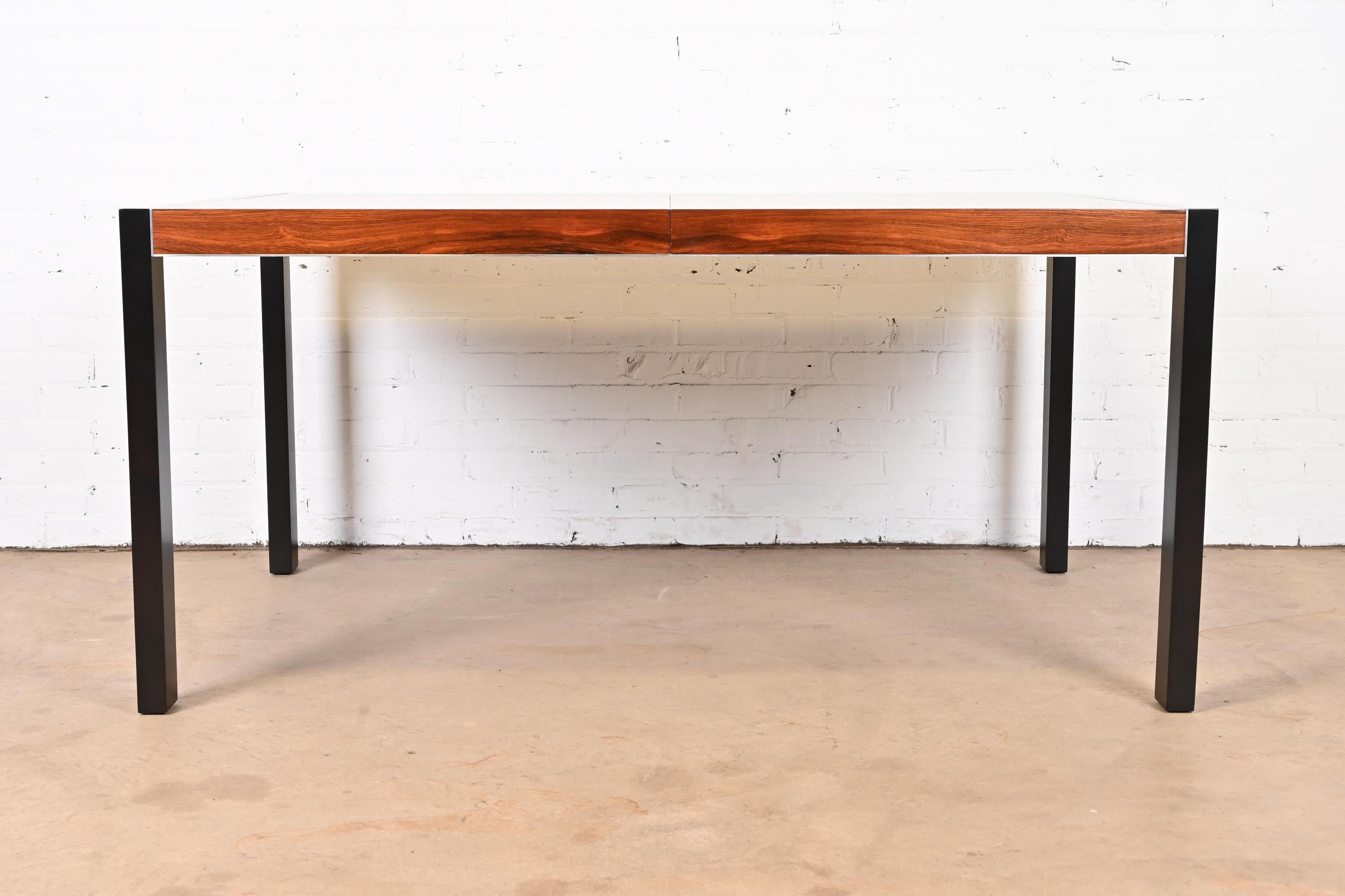 Robert Baron for Glenn of California Rosewood Parsons Dining Table, Refinished For Sale 3