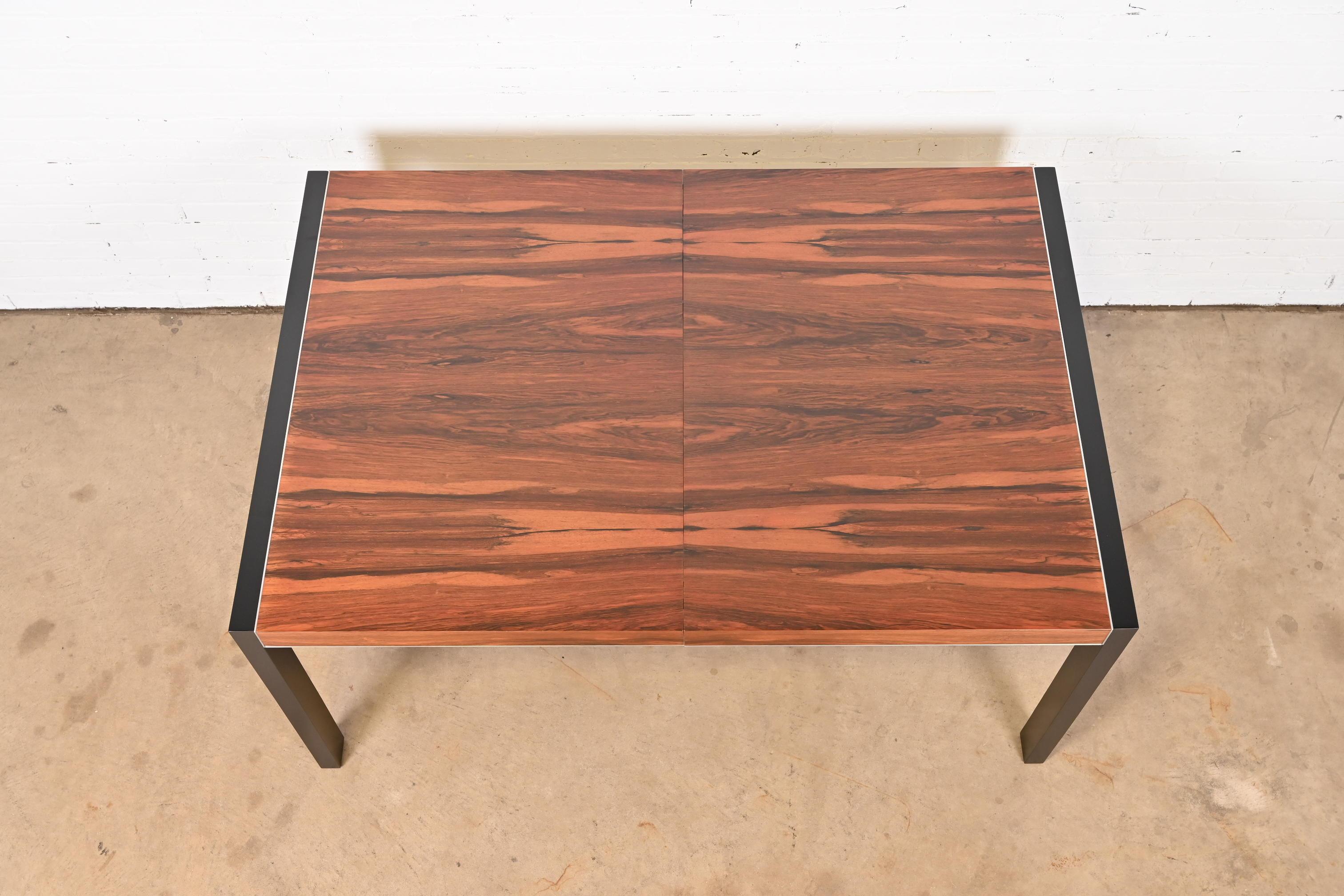 Robert Baron for Glenn of California Rosewood Parsons Dining Table, Refinished For Sale 8